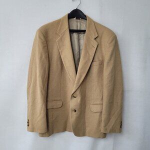 Hunt Valley‎ Sport Coat Mens 48R Tan Camelhair Blazer Jacket Office Business